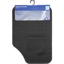Tapis de voiture x4 plastique noir