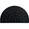 Tapis extérieur forme demi lune noir 74x44 cm