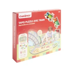 Tapis puzzle pour enfant avec ses trains 21 pièces