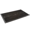 Tapis rectangulaire inscription Bienvenue gris