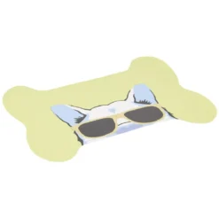 Tapis repose gamelle animaux 39x50cm (3 modèles)