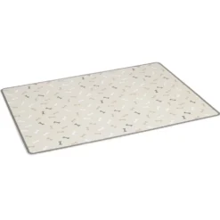 Tapis repose gamelle animaux motif os plastique 32x43cm