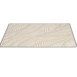Tapis repose gamelle animaux motif feuillage plastique 32x43cm