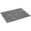 Tapis repose gamelle gris pour chat en silicone