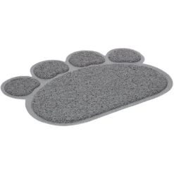 Tapis repose gamelle gris pour chat en silicone