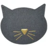 Tapis repose gamelle tête de chat (2 modèles)