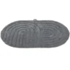 Tapis salle de bain ovale coton texturé gris anthracite 45x70cm