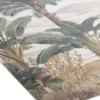 Tapis vinyle rectangulaire paysage exotique tons vert et marron 38x60cm