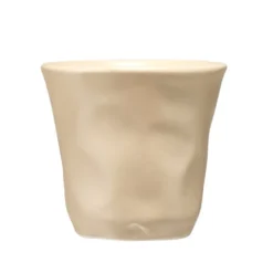 Tasse expresso 10cl forme organique céramique beige Ø6xH6,3cm