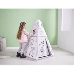 Tipi à colorier carton blanc