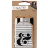 Étiquette cadeau décor noir x6