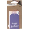 Étiquette cadeau décor violet x6