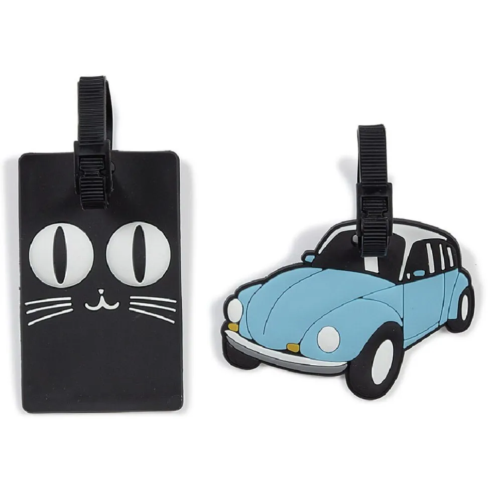 Étiquette de bagage fun (plusieurs modèles)
