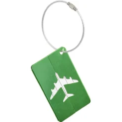 Étiquette de bagage métal coloré (plusieurs modèles)