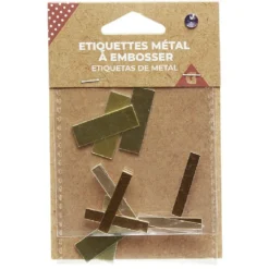 Étiquettes en métal à embosser