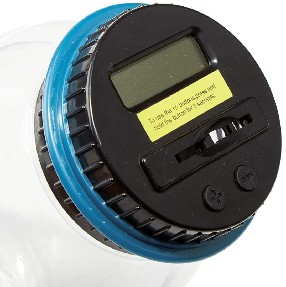 Tirelire avec compteur numérique