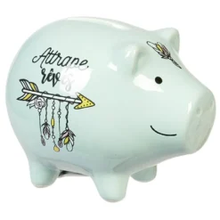 Tirelire cochon bleu attrape rêves
