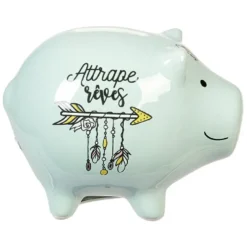Tirelire cochon bleu attrape rêves