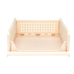 Tiroir de rangement superposable pliant rose 43x33,5xH18cm Taille M