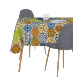 Toile cirée hexatile multicolore l140cm