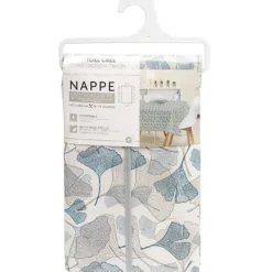 Toile cirée rectangulaire imprimée fleur pvc noir et blanc