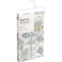 Toile cirée rectangulaire imprimée fleur pvc noir et blanc