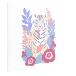 Toile imprimée motif tigre 60x60cm