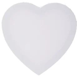 Toile à peindre forme coeur blanc 30x30cm