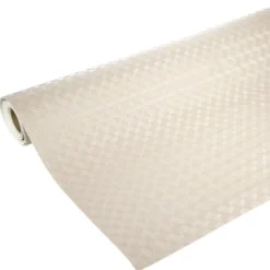 Toile PVC au mètre épaisse gaufrée antidérapante beige uni L140cm