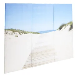 Toile triptyque imprimé plage 80x60cm