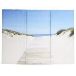 Toile triptyque imprimé plage 80x60cm