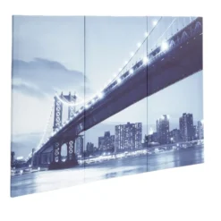 Toile triptyque imprimé pont Manhattan 80x60cm