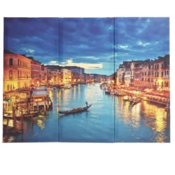 Toile triptyque imprimé Venise 80x60cm