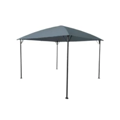 Tonnelle carrée Noumea 9m² gris anthracite 300x300xH260cm