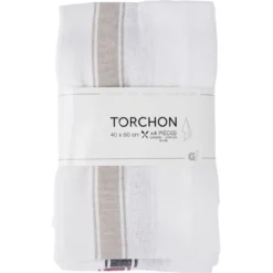 Torchon en coton blanc x4 40x60cm