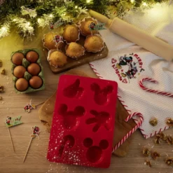 Torchon Noël Disney Mickey Minnie nid d'abeille 50x70cm