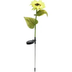 Tournesol pic solaire LED blanc chaud H70cm
