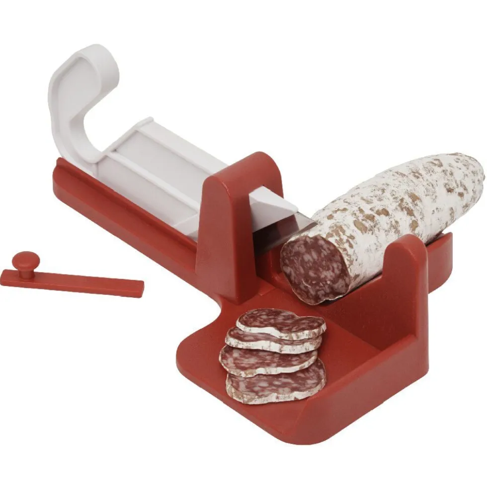 Trancheuse à saucisson rouge blanc