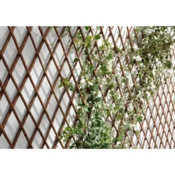 Treillis extensible en osier marron