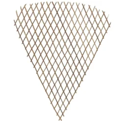 Treillis éventail clotûre extensible osier marron 90xH142 cm