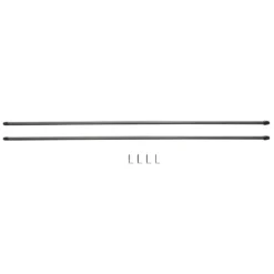 Tringle de vitrage Extensible 80-100 cm métal argenté x2