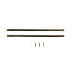 Tringle de vitrage Extensible 30-50 cm métal doré x2