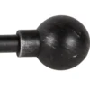 Tringle de vitrage Extensible 80-110 cm embout boule noir vieilli
