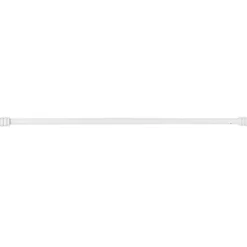 Tringle à vitrage Extensible 40-60 cm embout cylindre strié blanc