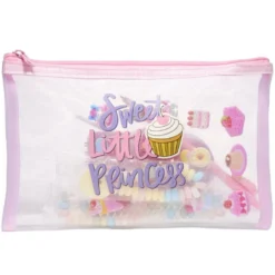 Trousse avec bonbons 50g et accessoires princesse 14,5x22,5cm (2 modèles)