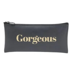 Trousse de maquillage à message noir