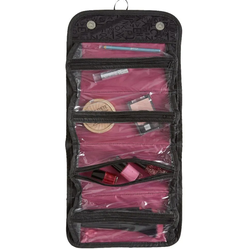 Trousse de maquillage pliable noir