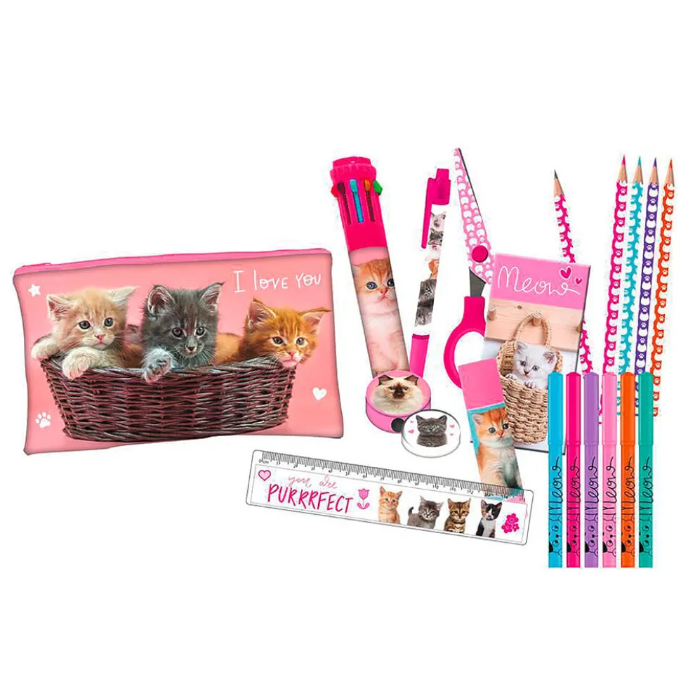 Trousse garnie motifs animaux L25cm