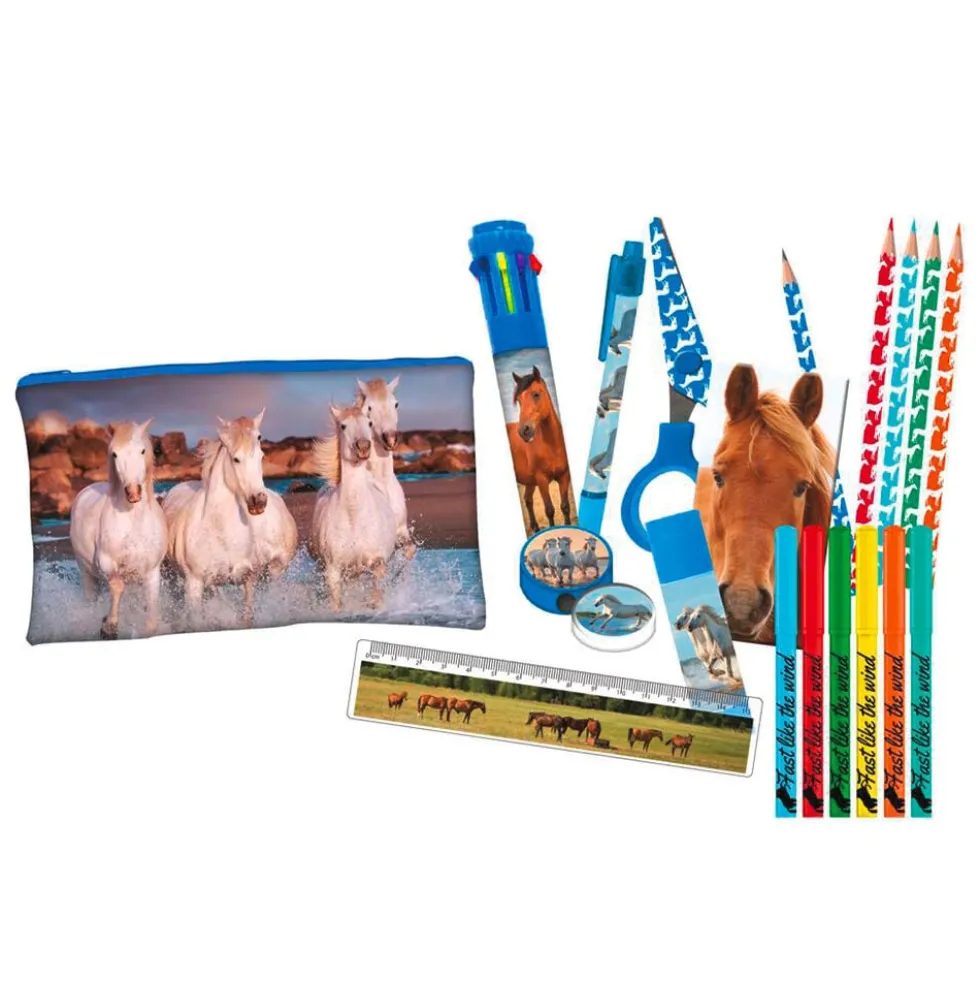 Trousse garnie motifs animaux L25cm