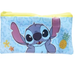 Trousse garnie Stitch bleu et jaune 18 pièces